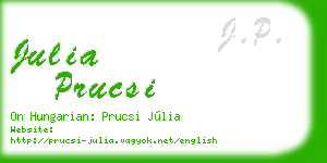 julia prucsi business card